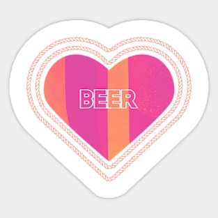 I heart beer Sticker